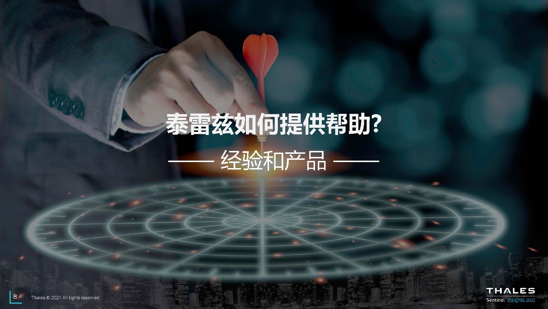泰雷兹如何提供帮助? 8 Thales © 2021 All rights reserved. ——经验和产品